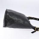 Coach Shoulder Bag Leather Black Gold Auth 137996-4