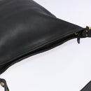 Coach Shoulder Bag Leather Black Gold Auth 137996-6