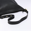 Coach Shoulder Bag Leather Black Gold Auth 137996-7