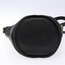 Coach Shoulder Bag Leather Black Gold Auth 137996-9