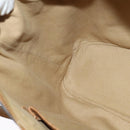 MCM Logogram Vicetos Shoulder Bag PVC Leather Brown Gold Auth 138000-18