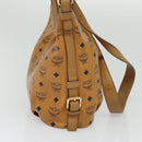 MCM Logogram Vicetos Shoulder Bag PVC Leather Brown Gold Auth 138000-3