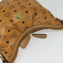 MCM Logogram Vicetos Shoulder Bag PVC Leather Brown Gold Auth 138000-6