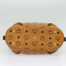 MCM Logogram Vicetos Shoulder Bag PVC Leather Brown Gold Auth 138000-5