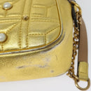 GUCCI GG Marmont Small Camera bag Chain Bag Leather Gold 447632 Auth 138001V-9
