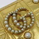 GUCCI GG Marmont Small Camera bag Chain Bag Leather Gold 447632 Auth 138001-14