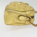 GUCCI GG Marmont Small Camera bag Chain Bag Leather Gold 447632 Auth 138001V-4