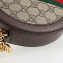 GUCCI GG Supreme Ophidia Chain Web Sherry Line Bag PVC Beige 550618 Auth 138002A-14