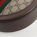 GUCCI GG Supreme Ophidia Chain Web Sherry Line Bag PVC Beige 550618 Auth 138002A-15
