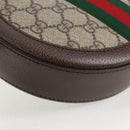 GUCCI GG Supreme Ophidia Chain Web Sherry Line Bag PVC Beige 550618 Auth 138002A-16
