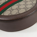GUCCI GG Supreme Ophidia Chain Web Sherry Line Bag PVC Beige 550618 Auth 138002A-17