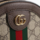 GUCCI GG Supreme Ophidia Chain Web Sherry Line Bag PVC Beige 550618 Auth 138002A-18