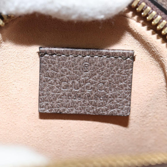 GUCCI GG Supreme Ophidia Chain Web Sherry Line Bag PVC Beige 550618 Auth 138002A