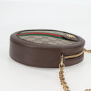 GUCCI GG Supreme Ophidia Chain Web Sherry Line Bag PVC Beige 550618 Auth 138002A-4