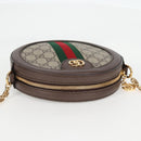 GUCCI GG Supreme Ophidia Chain Web Sherry Line Bag PVC Beige 550618 Auth 138002A-6