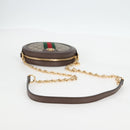 GUCCI GG Supreme Ophidia Chain Web Sherry Line Bag PVC Beige 550618 Auth 138002A-7