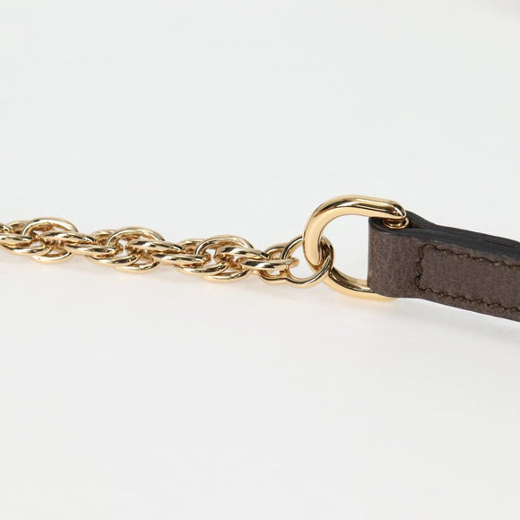 GUCCI GG Supreme Ophidia Chain Web Sherry Line Bag PVC Beige 550618 Auth 138002A