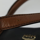 MCM Vicetos Logogram Hand Bag Leather 2way Black Auth 138003-11