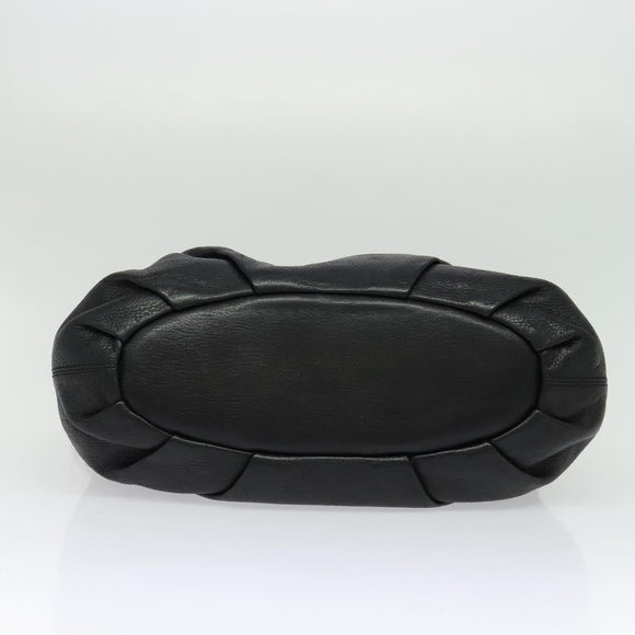 MCM Vicetos Logogram Hand Bag Leather 2way Black Auth 138003