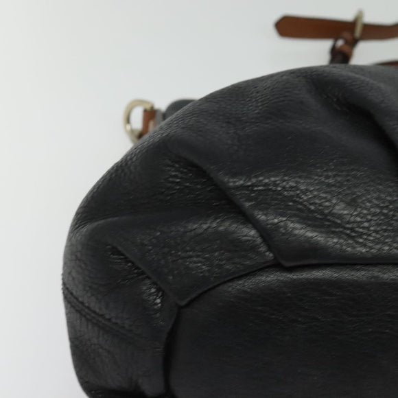 MCM Vicetos Logogram Hand Bag Leather 2way Black Auth 138003