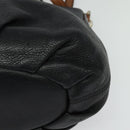 MCM Vicetos Logogram Hand Bag Leather 2way Black Auth 138003-14