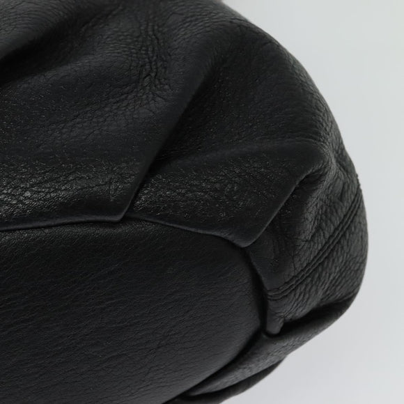 MCM Vicetos Logogram Hand Bag Leather 2way Black Auth 138003