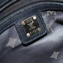 MCM Vicetos Logogram Hand Bag Leather 2way Black Auth 138003-18