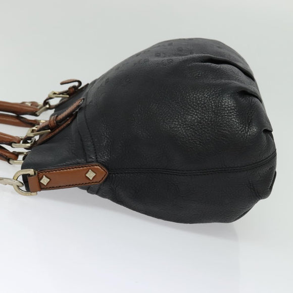 MCM Vicetos Logogram Hand Bag Leather 2way Black Auth 138003