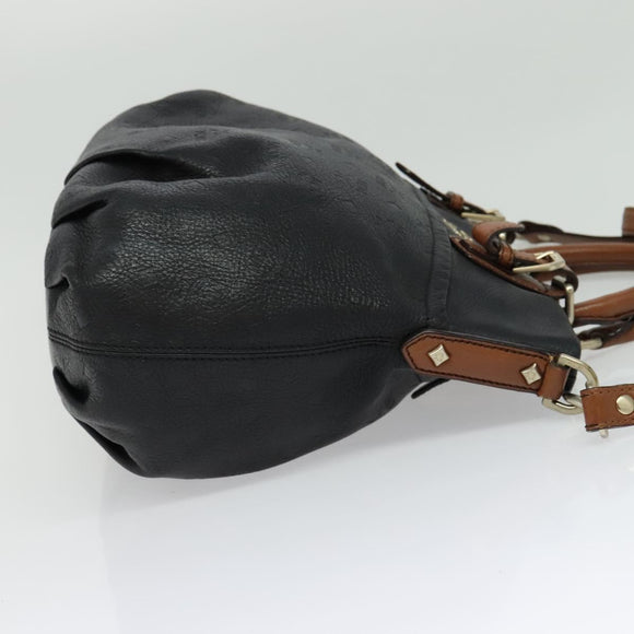 MCM Vicetos Logogram Hand Bag Leather 2way Black Auth 138003