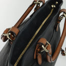 MCM Vicetos Logogram Hand Bag Leather 2way Black Auth 138003-6