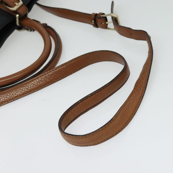 MCM Vicetos Logogram Hand Bag Leather 2way Black Auth 138003