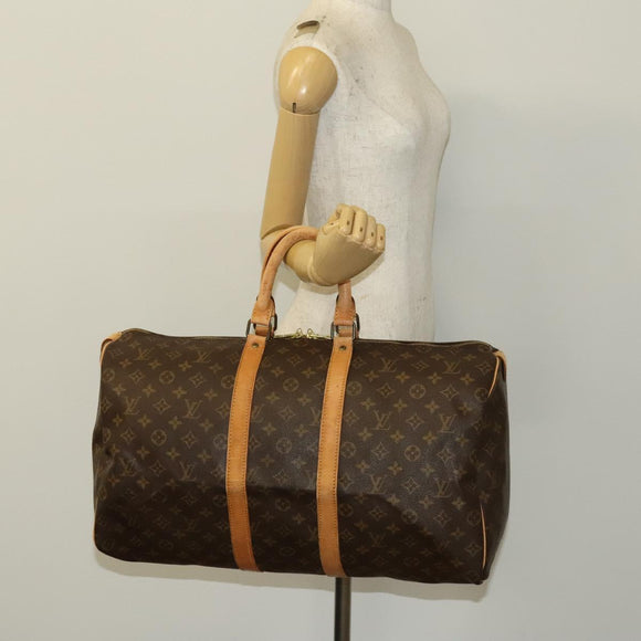 LOUIS VUITTON Monogram Keepall 50 Boston Bag M41426 LV Auth 138020