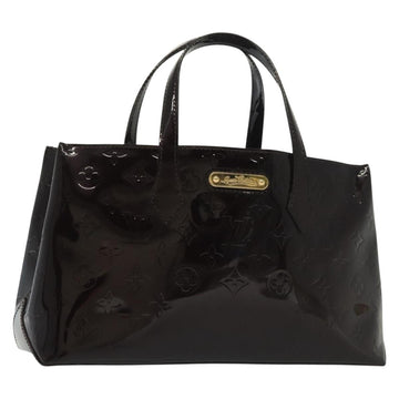 LOUIS VUITTON Monogram Vernis Wilshire PM Hand Bag Amarante M93641 Auth 138023