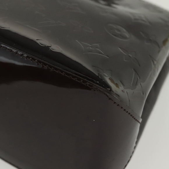 LOUIS VUITTON Monogram Vernis Wilshire PM Hand Bag Amarante M93641 Auth 138023