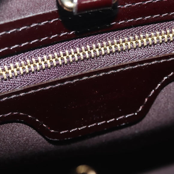 LOUIS VUITTON Monogram Vernis Wilshire PM Hand Bag Amarante M93641 Auth 138023