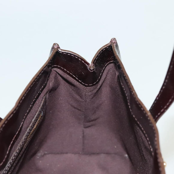 LOUIS VUITTON Monogram Vernis Wilshire PM Hand Bag Amarante M93641 Auth 138023