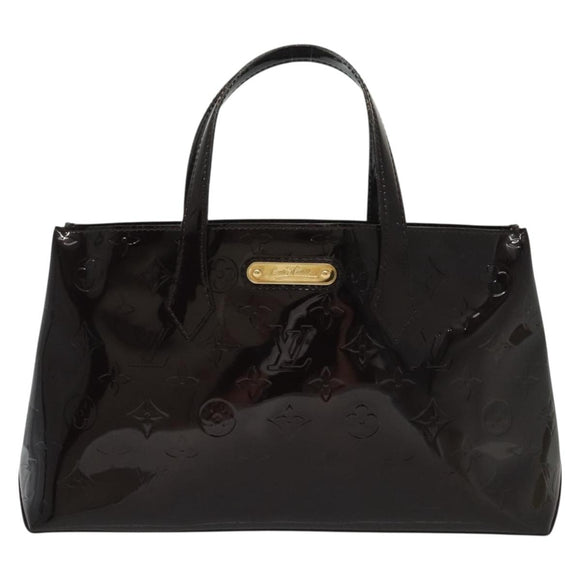 LOUIS VUITTON Monogram Vernis Wilshire PM Hand Bag Amarante M93641 Auth 138023