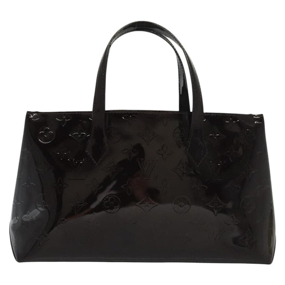 LOUIS VUITTON Monogram Vernis Wilshire PM Hand Bag Amarante M93641 Auth 138023
