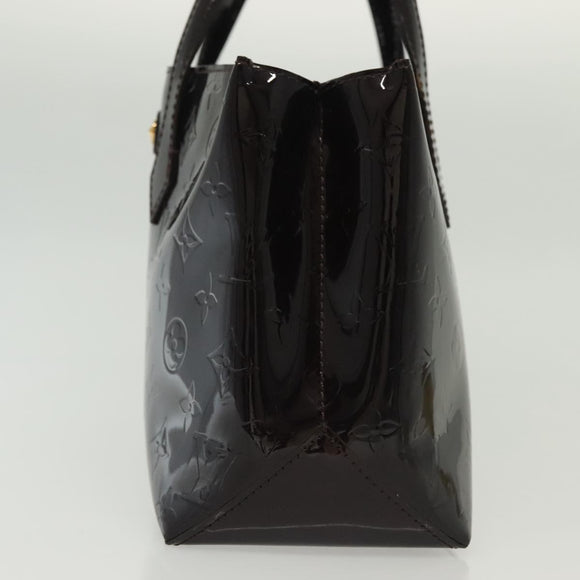 LOUIS VUITTON Monogram Vernis Wilshire PM Hand Bag Amarante M93641 Auth 138023