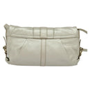 BVLGARI Chandra Shoulder Bag Leather White Gold Auth 138027-2