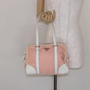 PRADA Shoulder Bag Nylon Pink Silver Auth 138032-24