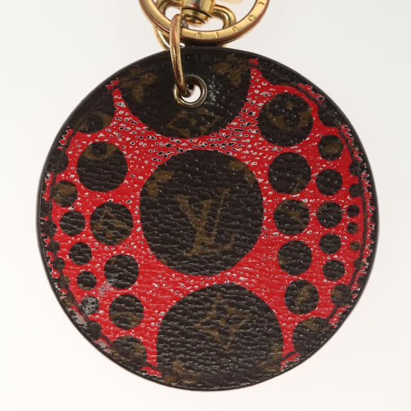 LOUIS VUITTON Yayoi Kusama Porte Cles Monogram Pumpkin Charm M66738 Auth 138042