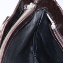 BURBERRY Nova Check Hand Bag Canvas Beige Silver Auth 138052-19