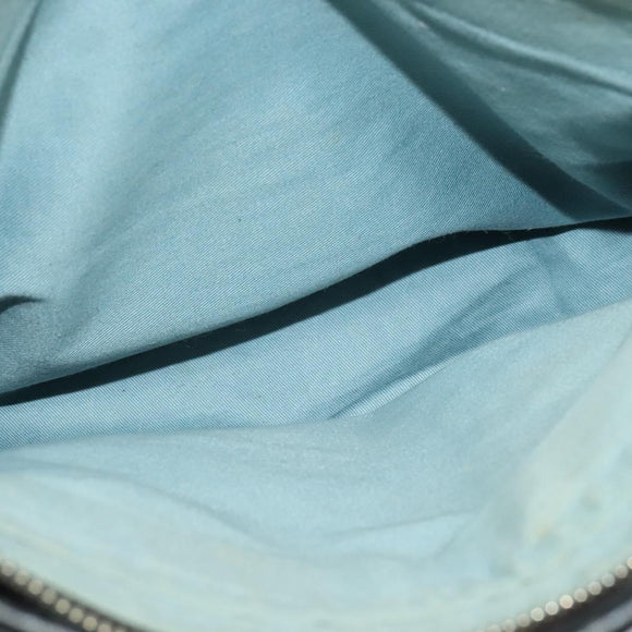 BURBERRY Nova Check Blue Label Shoulder Bag Canvas Blue Silver Auth 138053