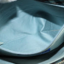 BURBERRY Nova Check Blue Label Shoulder Bag Canvas Blue Silver Auth 138053-20