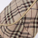 BURBERRY Nova Check Blue Label Shoulder Bag Nylon Pink Silver Auth 138054-18