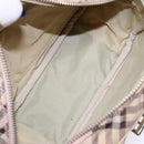 BURBERRY Nova Check Blue Label Shoulder Bag Nylon Pink Silver Auth 138054-12