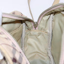 BURBERRY Nova Check Blue Label Shoulder Bag Nylon Pink Silver Auth 138054-20