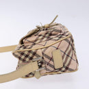 BURBERRY Nova Check Blue Label Shoulder Bag Nylon Pink Silver Auth 138054-4