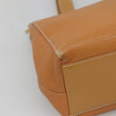 Burberrys Tote Bag Leather Brown Gold Auth 138055-14